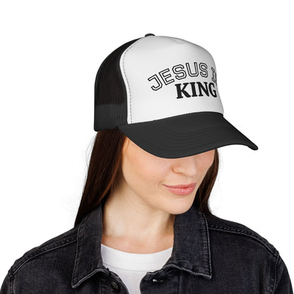 Jesus is King Trucker Hat, Faith-Based Hats, Christian Apparel, Religious Gifts, Inspirational Headwear
