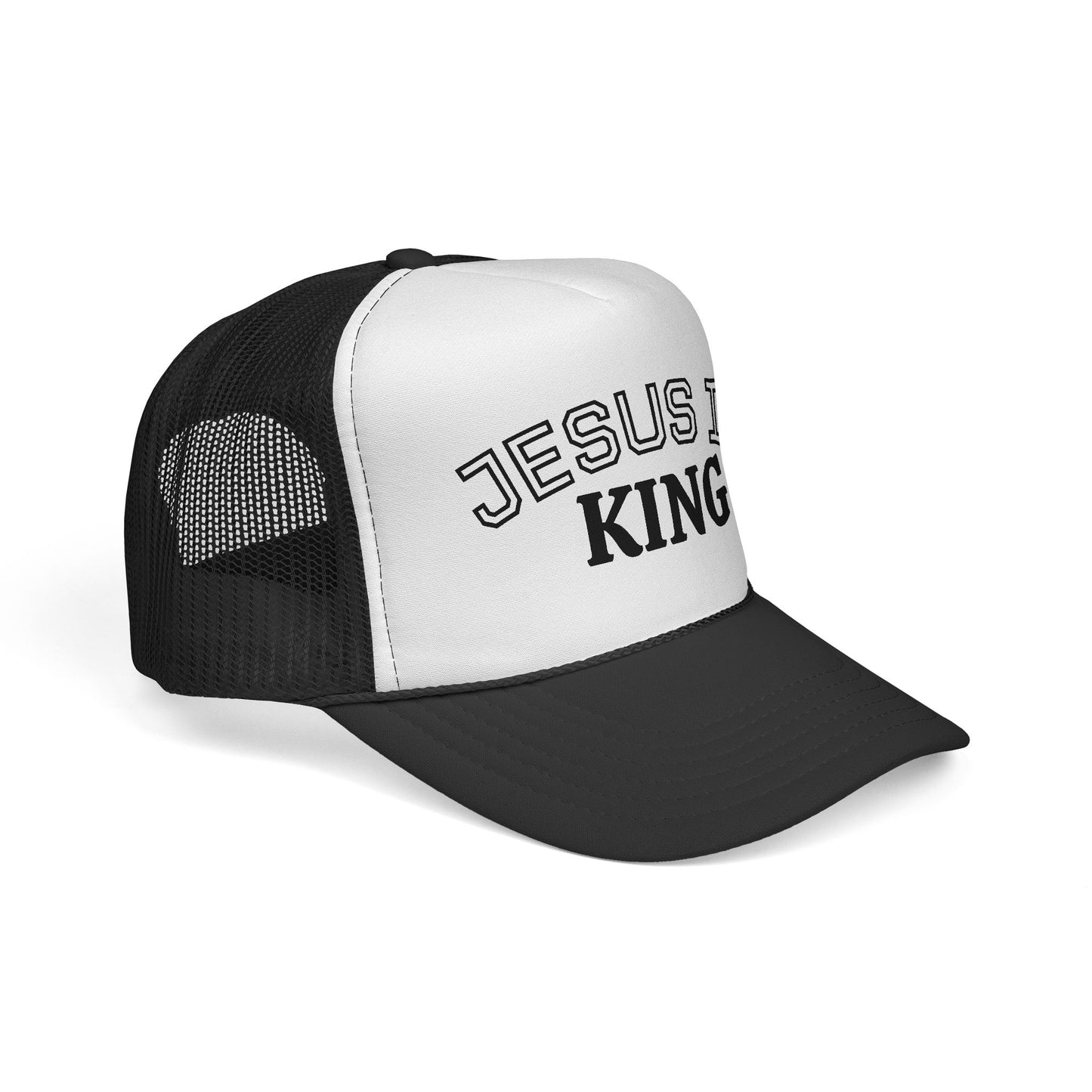 Jesus is King Trucker Hat, Faith-Based Hats, Christian Apparel, Religious Gifts, Inspirational Headwear